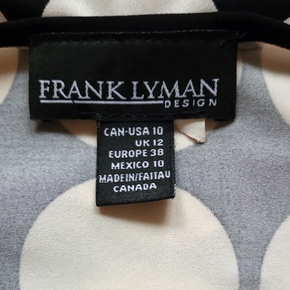 Frank Lyman Design Black and White Polka Dot Midi Dress - Picture 4 of 5